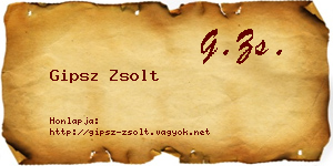 Gipsz Zsolt névjegykártya