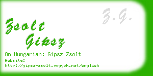 zsolt gipsz business card